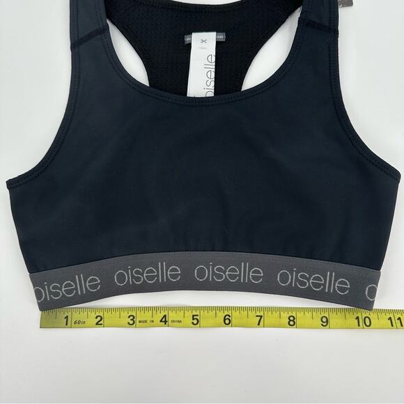Oiselle Get Sporty Bra in black Size XS - Picture 6 of 7